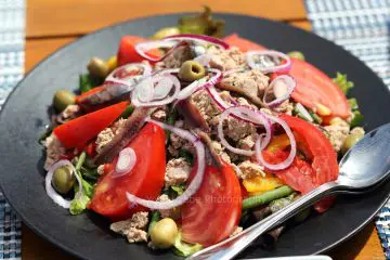 thon tomate oignon salade